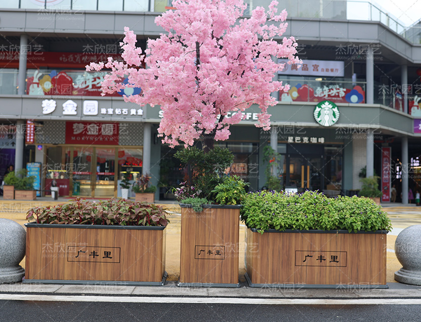 鋁合金花箱組合商業街花箱江西上饒案例